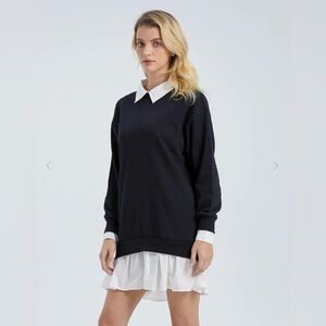 Urban Revivo Faux Sweater Shirt Dress Oversized Size S